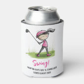 DAMES GOLF LEAGUE GEPERSONALISEERD KOELBOX BLIKJESKOELER (Blikje Voorkant)