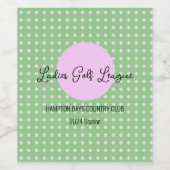 Dames Golf League / Golf Club Wijn Etiket (Enkel label)