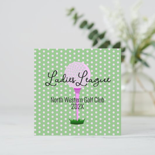 Dames Golf League Golf Party Invitation (Debout devant)