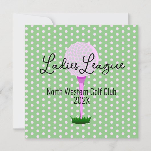 Dames Golf League Golf Party Invitation (Devant)