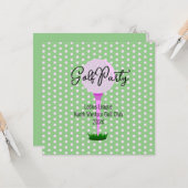 Dames Golf League Golf Party Invitation Carte Plat (Devant/Arrière en situation)