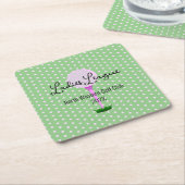 Dames Golf League Golf Party Vierkante Kartonnen Onderzetter (Schuin)