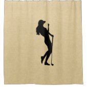 Dames Golf Leather Kijk eens Douchegordijn (Voorkant)