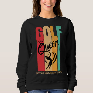 Dames GOLF QUEEN Vintage Kleuren Aangepaste Naam Trui