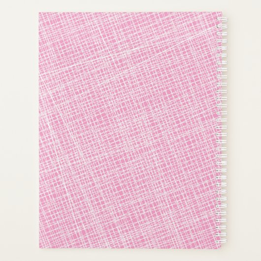 Dames Golf Roze NAAM Groen Wit Preppy Planner (Achterkant)