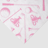 Dames Golf roze witte preppy Golfing Tissuepapier (Detail)