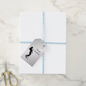 Dames Golfer Birthday Cadeaulabel (Met Touw)