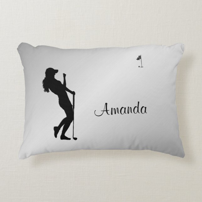 Dames Golfer Personal Accent Kussen (Voorkant)