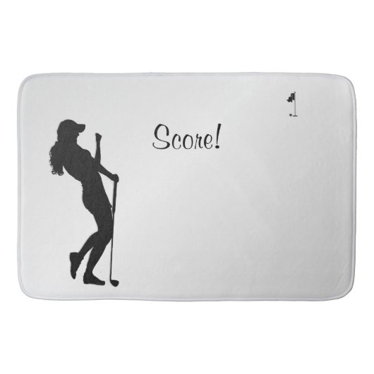 Dames Golfer Personal Badmat (Voorkant)