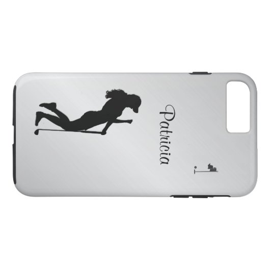 Dames Golfer Personal Case-Mate iPhone Case (Achterkant (Horizontaal))