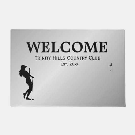 Dames Golfer Personal Deurmat (Voorkant)