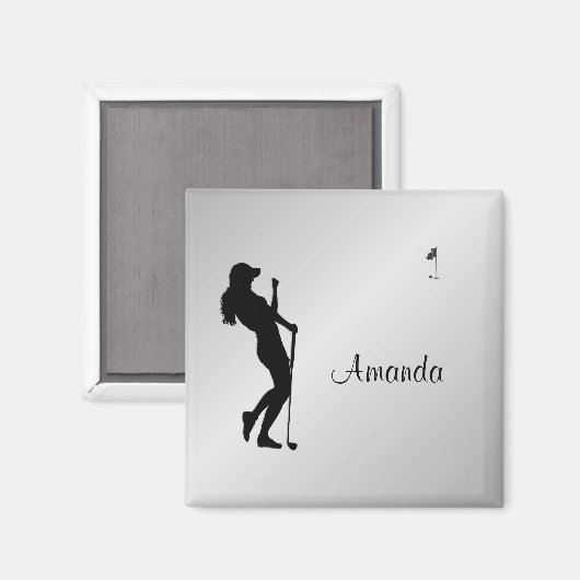 Dames Golfer Personal Magneet (Voorkant / Achterkant)