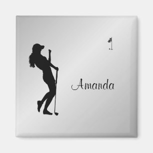 Dames Golfer Personal Magneet