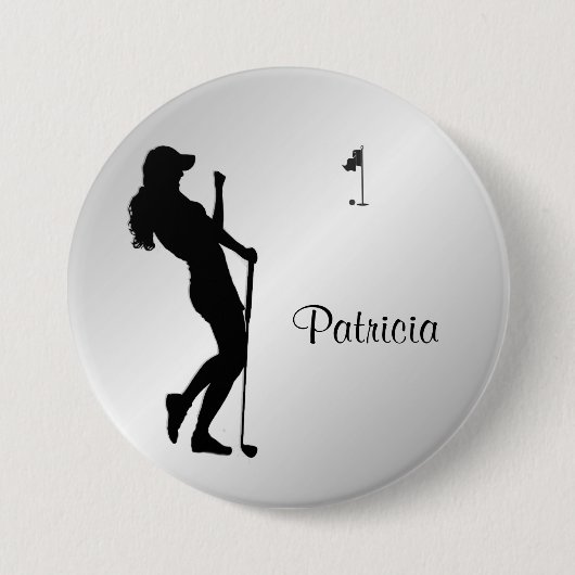 Dames Golfer Personal Ronde Button 7,6 Cm (Voorkant)