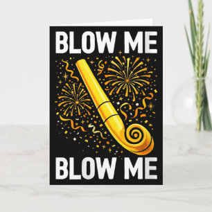 Dames grappig blaas me kus me gelukkig nieuwjaar s kaart