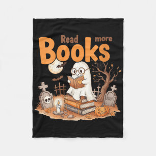 Dames Grappig Lees Meer Boeken Spook Halloween Les Fleece Deken