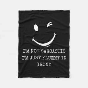 Dames grappig sarcastisch vloeiend in ironie humor fleece deken