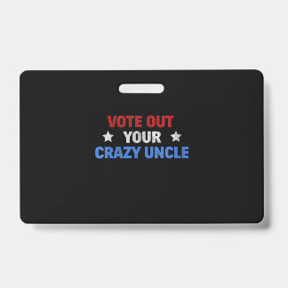 Dames grappig stem uit je gekke oom Trump Badge