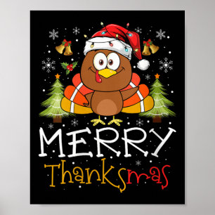 Dames Grappig Thanksmas 2025 Prettig Thanksmas Dan Poster