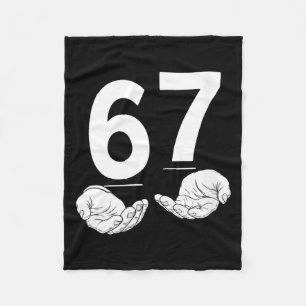 Dames Grappig Zes Zeven 6 7 Meme Gen Alpha Jargon Fleece Deken