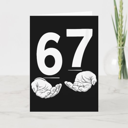 Dames Grappig Zes Zeven 6 7 Meme Gen Alpha Slang 6 Kaart (Voorkant)