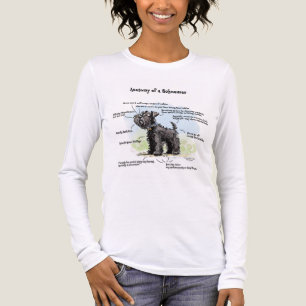 Dames grappige anatomie van een zwarte Schnauzer T Tri-Blend Shirt