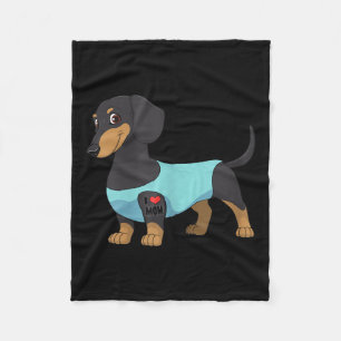 Dames grappige hond Daslook liefde moeder tatoeage Fleece Deken