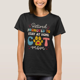 Dames grappige kat moeder pensioen 2025 voor katte t-shirt