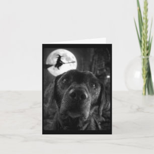 Dames Grappige Labrador Selfie Volle Maan Vliegend Kaart