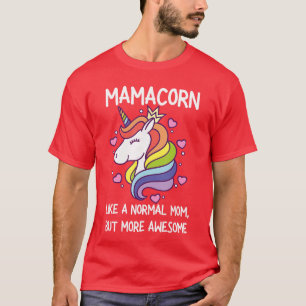 Dames grappige Mamacorn eenhoorn kostuum moeder Mo T-shirt