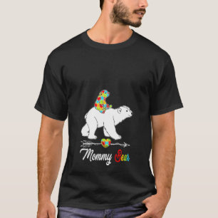 Dames Grappige Moeders Beer Autisme Bewustzijn Aut T-shirt