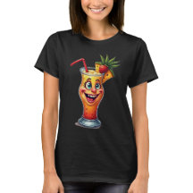 Dames grappige novelty tropische drank grafisch