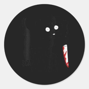 Dames Grappige Schattige Kawaii Verschrikkelijke H Ronde Sticker