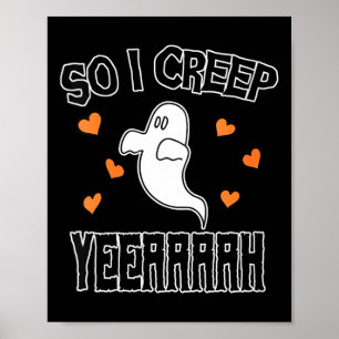 Dames grappige spook Halloween sarcastische grieze Poster