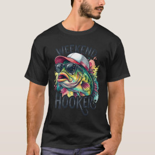Dames Grappige Vissen Weekend Gekke Vriend Kleurri T-shirt