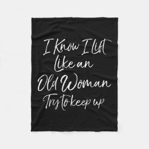 Dames grappige workout citaat voor vrouwen motivat fleece deken
