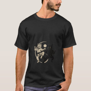 Dames grappige Yin Yang kat karate vechtsporten G T-shirt