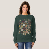 Dames groene crew sweatshirt – knus en stijlvol (Voorkant volledig)