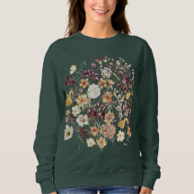 Dames groene crew sweatshirt – knus en stijlvol