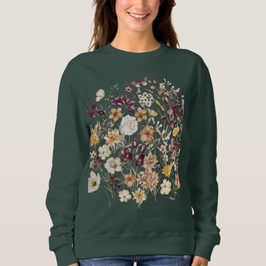 Dames groene crew sweatshirt – knus en stijlvol (Voorkant)