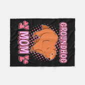 Dames Groundhog Moeder Moedersdag Groundhog  Fleece Deken (Voorkant (Horizontaal))