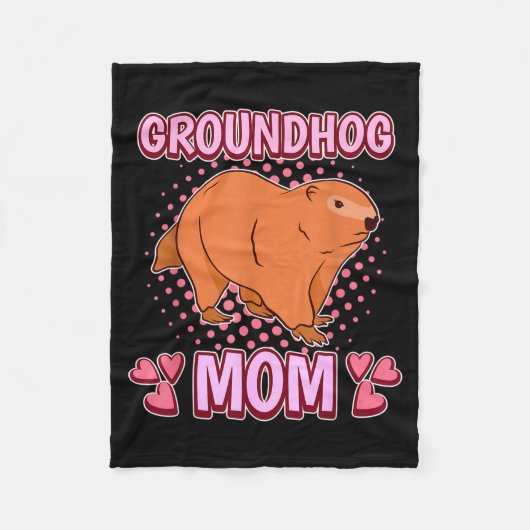 Dames Groundhog Moeder Moedersdag Groundhog  Fleece Deken (Voorkant)