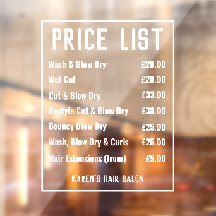 Dames Hair Salon Hairdresser Raamsticker