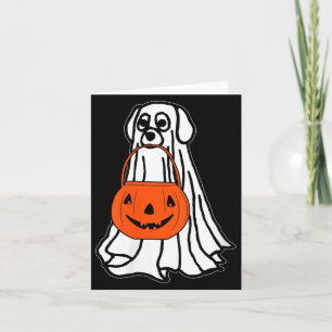 Dames Halloween Geest Hond V-Nek Kaart