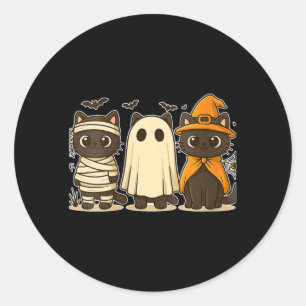Dames Halloween Grappige Pompoen Halloween Zwarte  Ronde Sticker