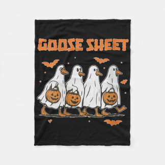 Dames Halloween Herfst Gans Laken Spook Bloemstuk  Fleece Deken
