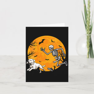 Dames Halloween Hond Skelet Jacht Hond Kaart