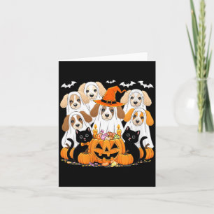 Dames Halloween Hond Vervaardigd Als Geest Grappig Kaart