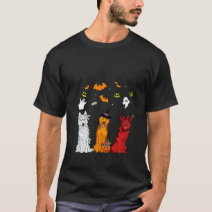 Dames Halloween Husky Honden Mummie Heks Duivel Ko T-shirt