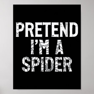 Dames Halloween Nep Een Spin Grappige Kostuum Poster